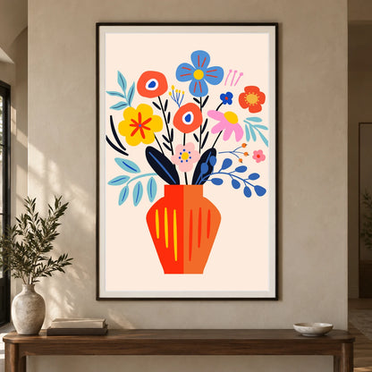Flower Print CDVII — Flower & Botanical Prints shown in a styled interior