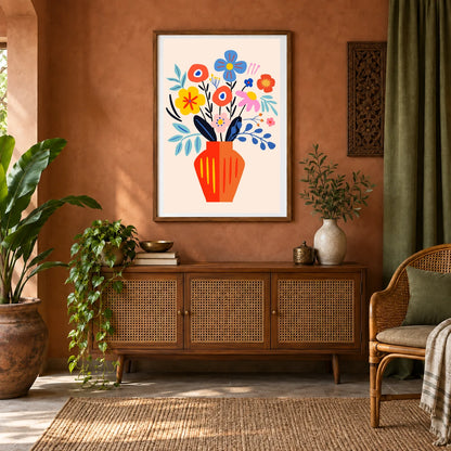 Flower Print CDVII — Flower & Botanical Prints shown in a styled interior