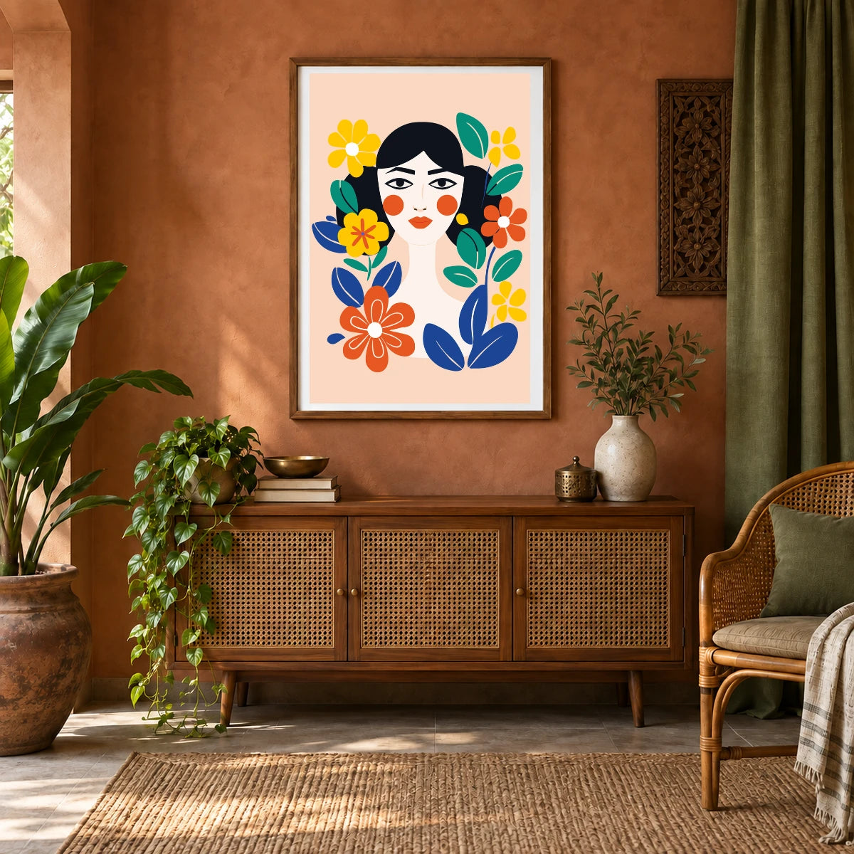 Flower Print CDVIII — Flower & Botanical Prints shown in a styled interior