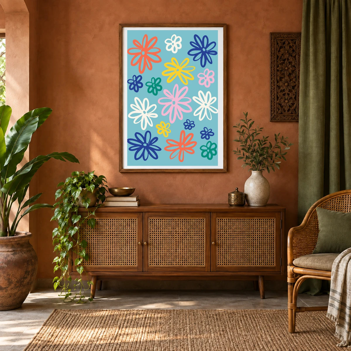 Flower Print CDXII — Flower & Botanical Prints shown in a styled interior