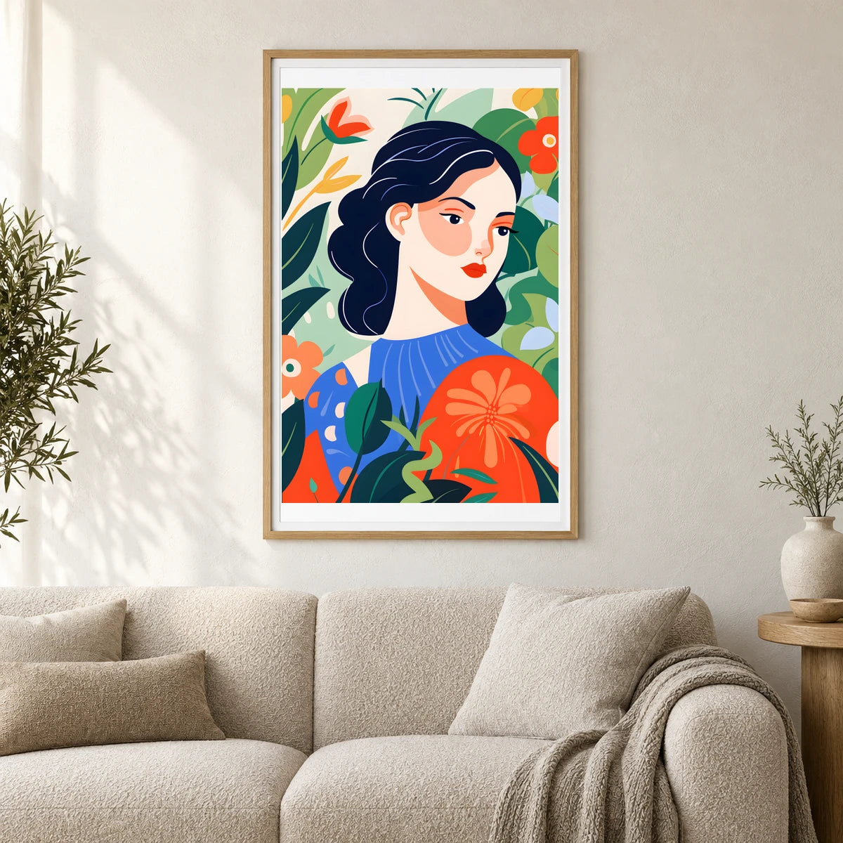 Flower Print CDXIV — Flower & Botanical Prints shown in a styled interior