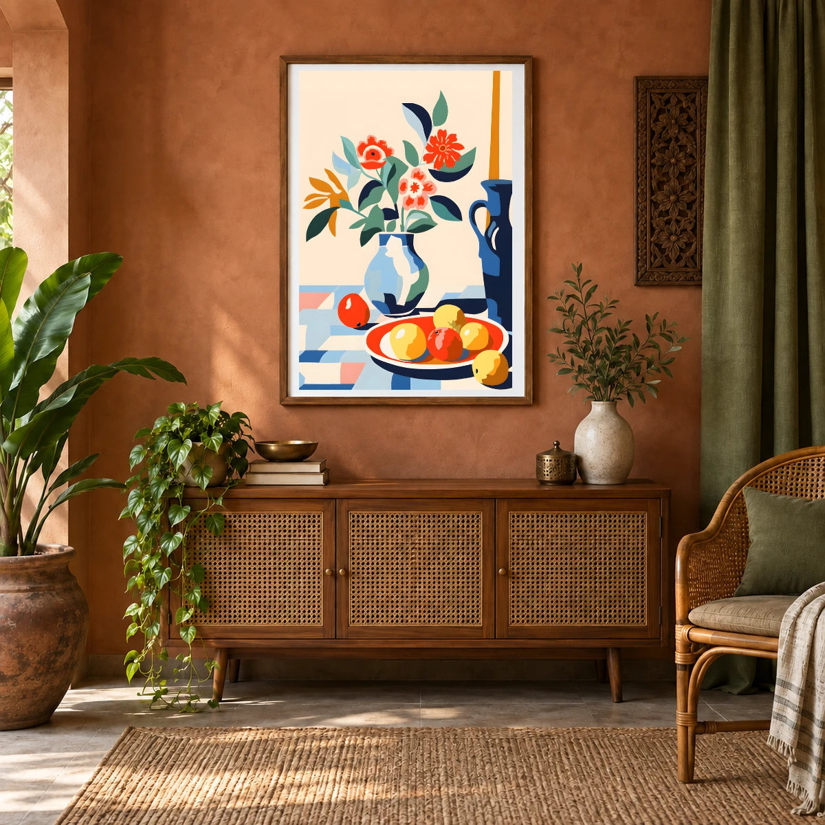 Flower Print CDXV — Flower & Botanical Prints shown in a styled interior