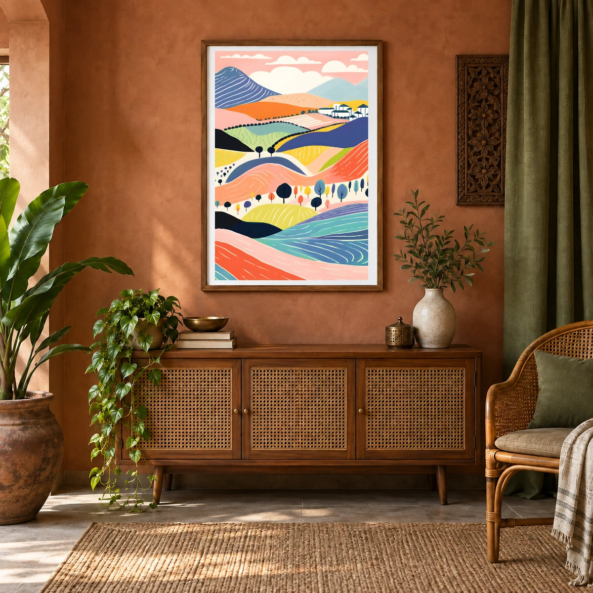 Flower Print CDXVI — Flower & Botanical Prints shown in a styled interior