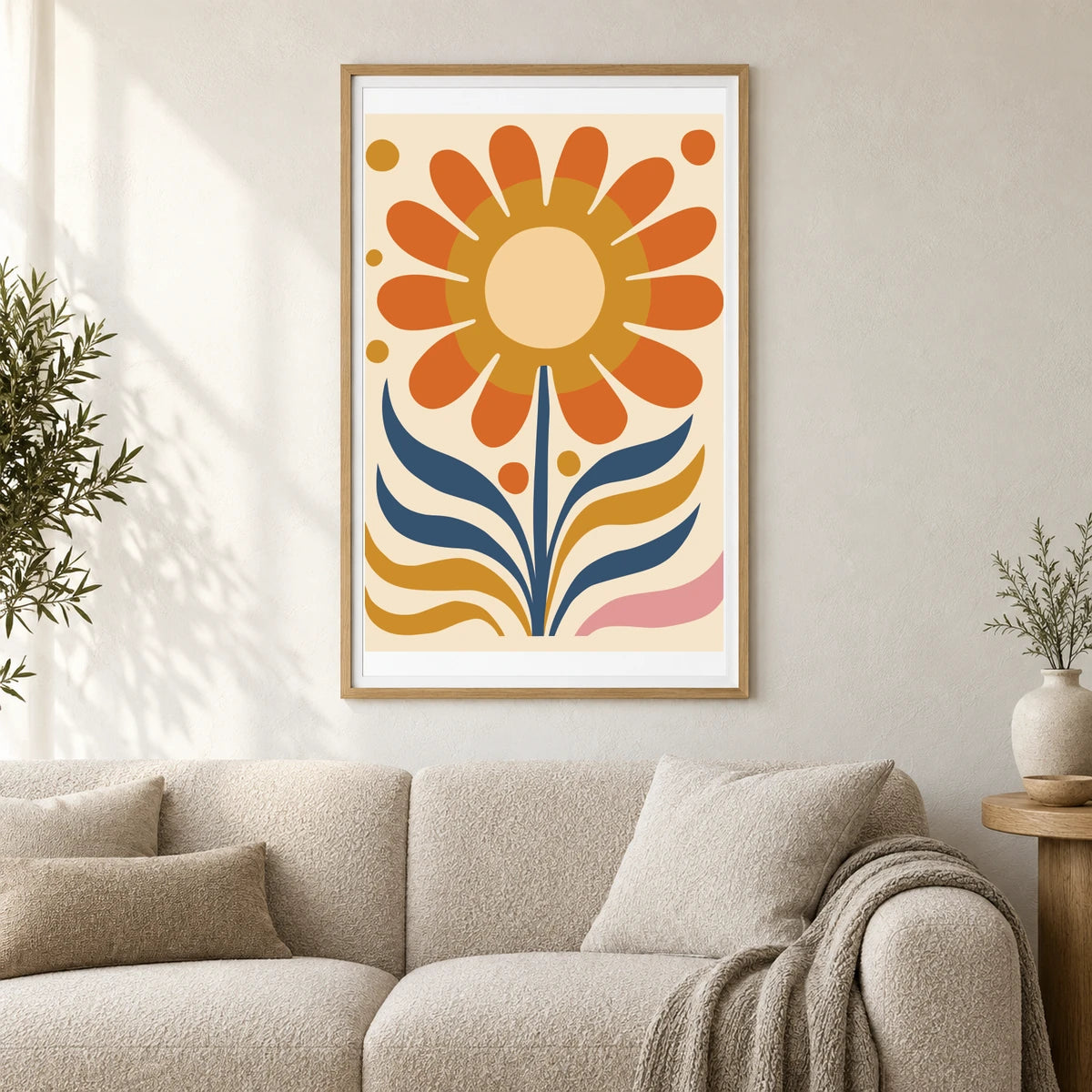 Flower Print CDXVII — Flower & Botanical Prints shown in a styled interior
