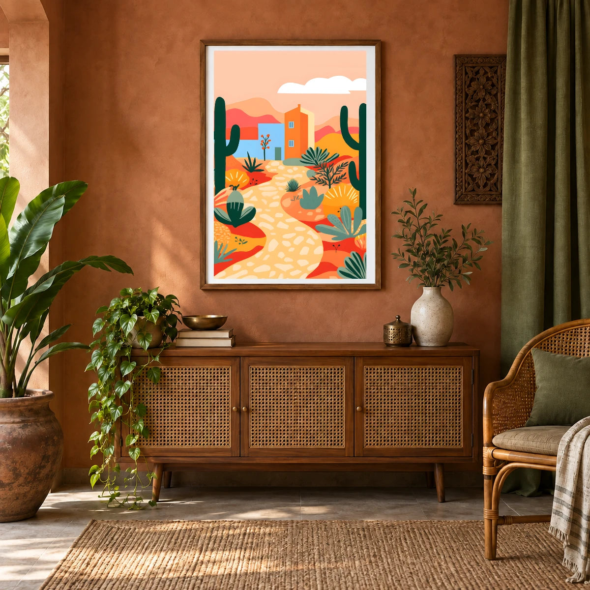 Flower Print CDXVIII — Flower & Botanical Prints shown in a styled interior