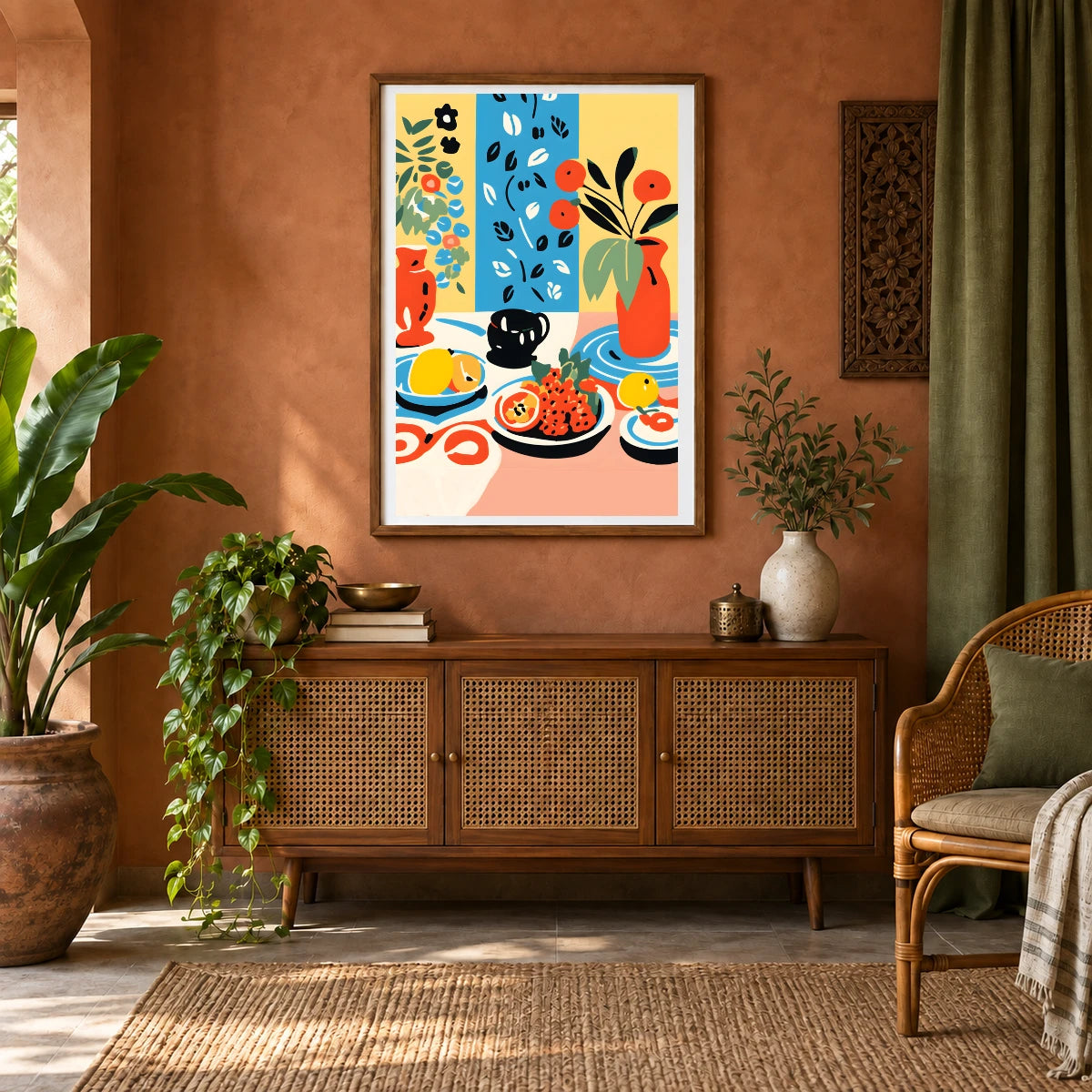 Flower Print CDXX — Flower & Botanical Prints shown in a styled interior