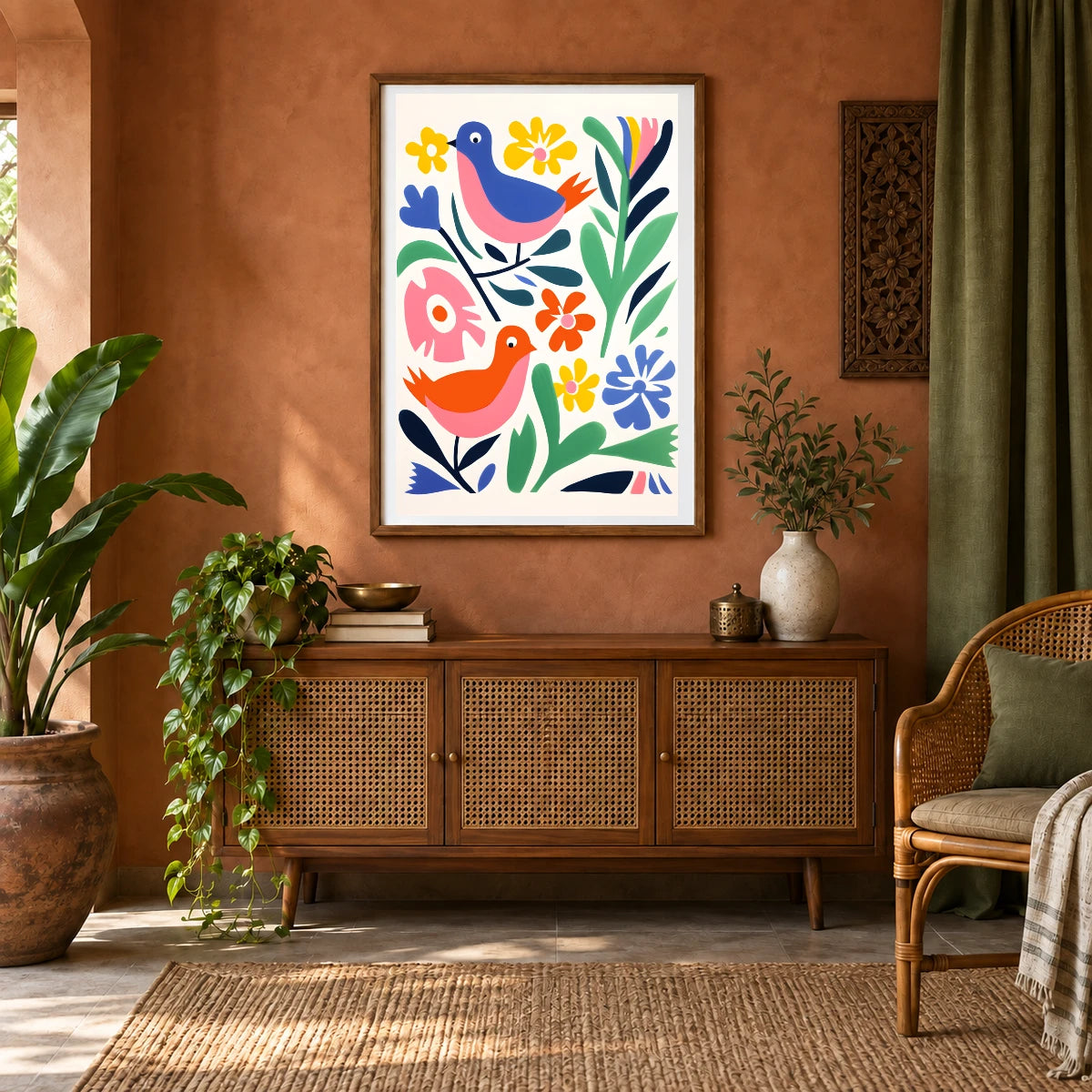 Flower Print CDXXIV — Flower & Botanical Prints shown in a styled interior