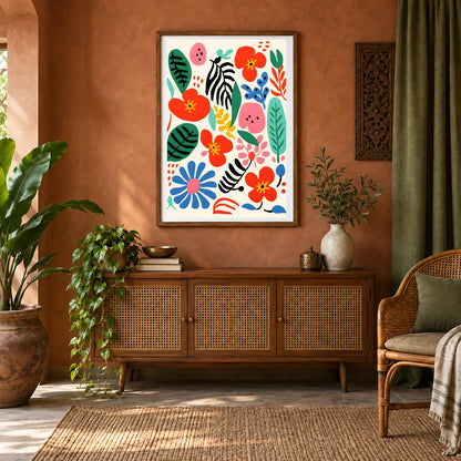 Flower Print CDXXVI — Flower & Botanical Prints shown in a styled interior