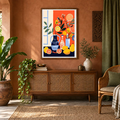 Flower Print CDXXVII — Flower & Botanical Prints shown in a styled interior