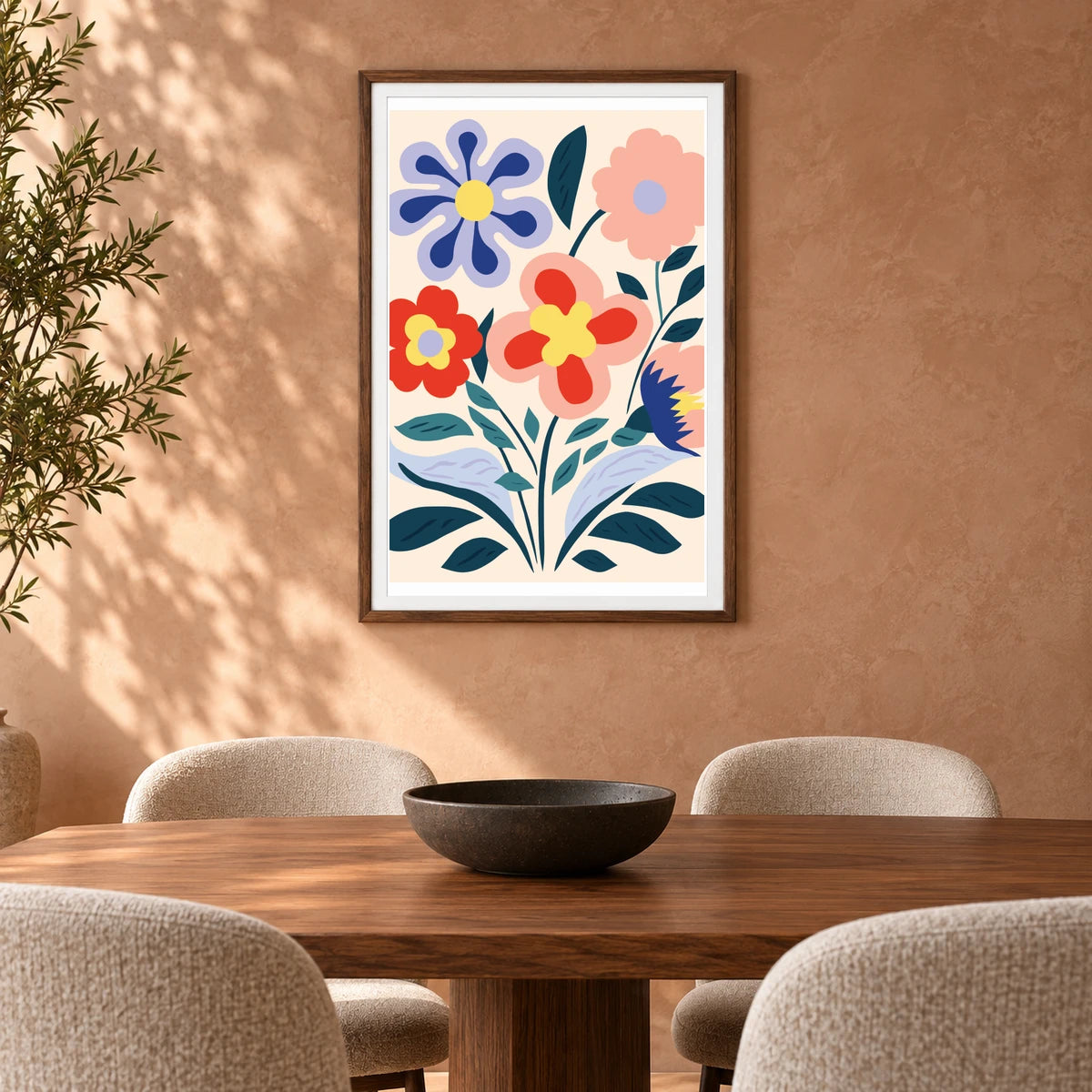 Flower Print CDXXXI — Flower & Botanical Prints shown in a styled interior