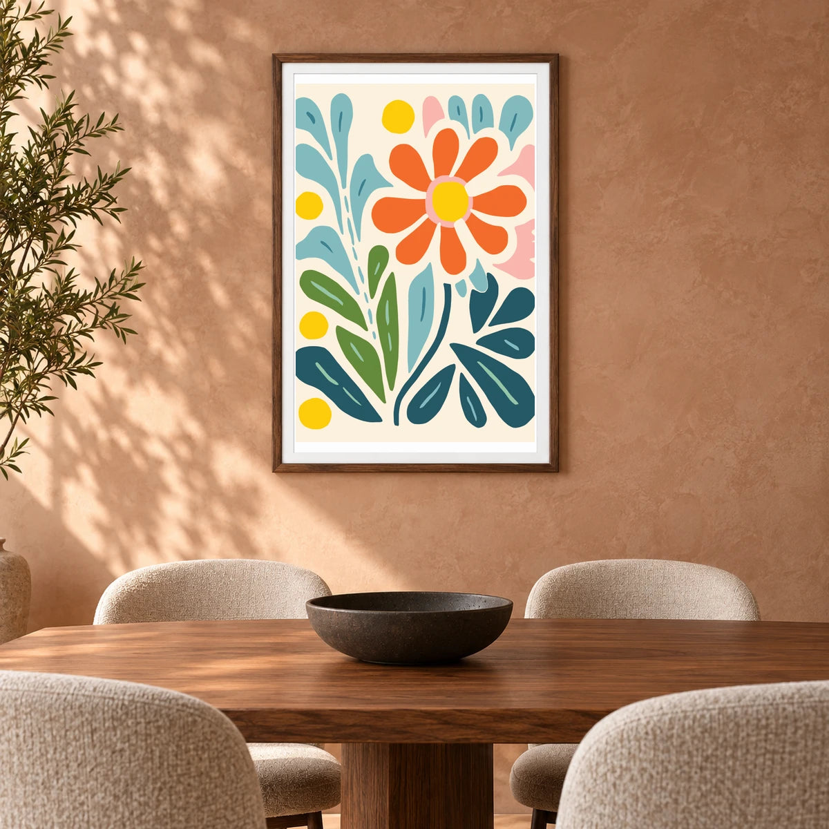 Flower Print CDXXXIV — Flower & Botanical Prints shown in a styled interior