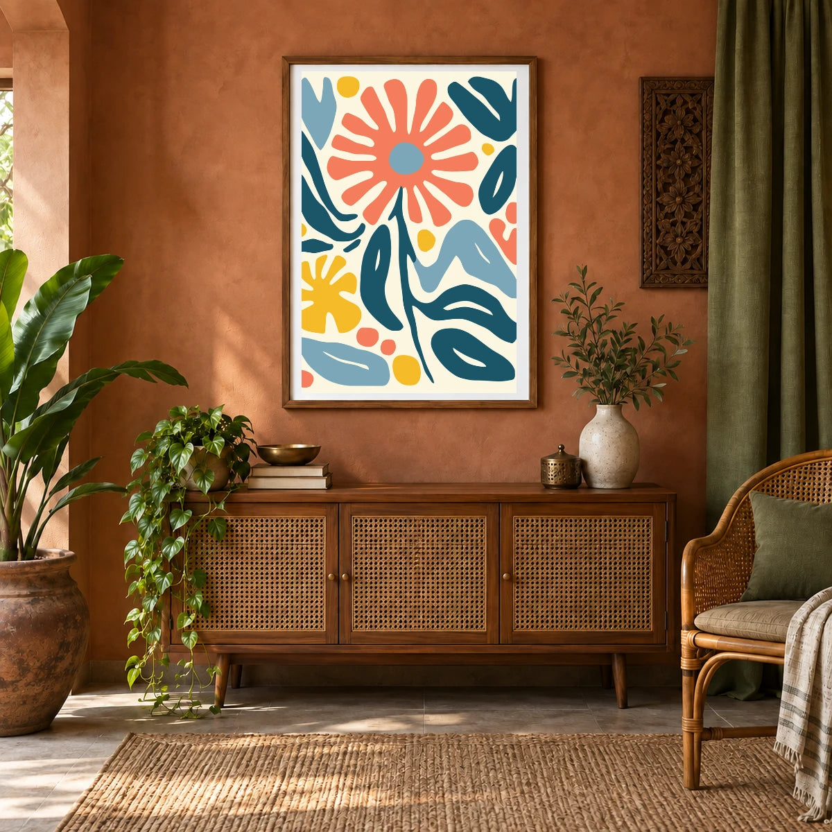 Flower Print CDXXXV — Flower & Botanical Prints shown in a styled interior
