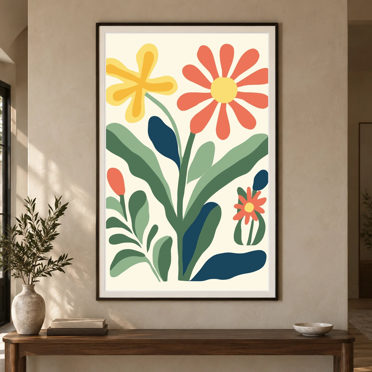 Flower Print CDXXXVI — Flower & Botanical Prints shown in a styled interior