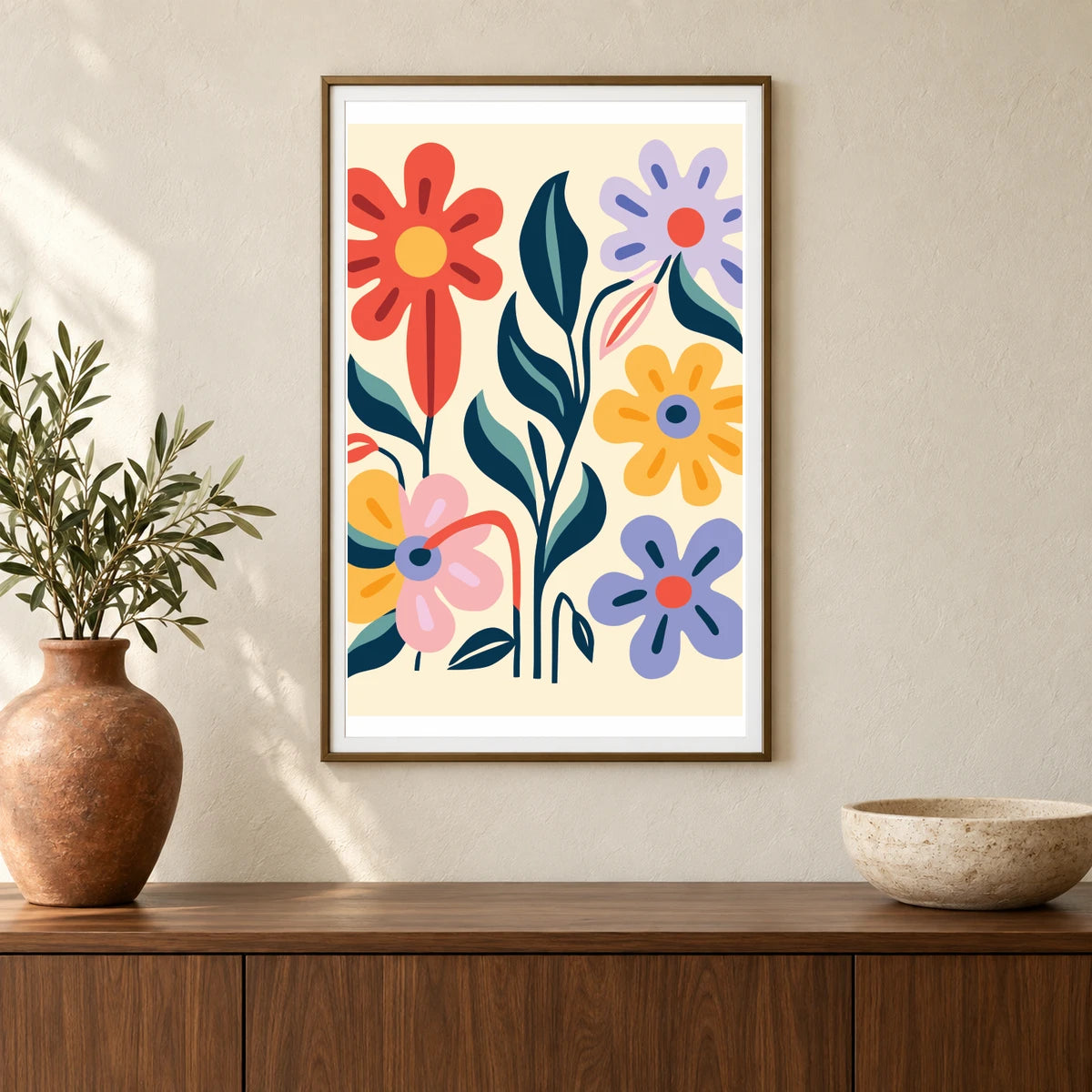 Flower Print CDXXXVII — Flower & Botanical Prints shown in a styled interior