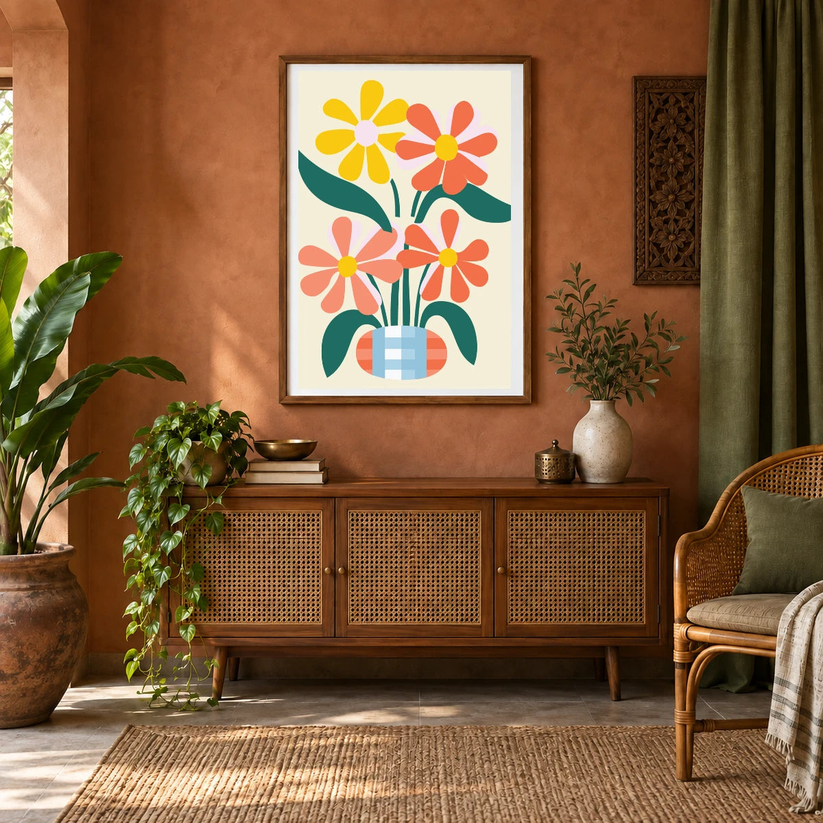 Flower Print CDXXXVIII — Flower & Botanical Prints shown in a styled interior