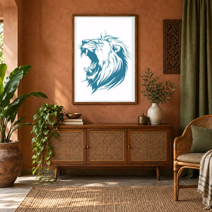 Animal Print CVIII — Animal Prints shown in a styled interior