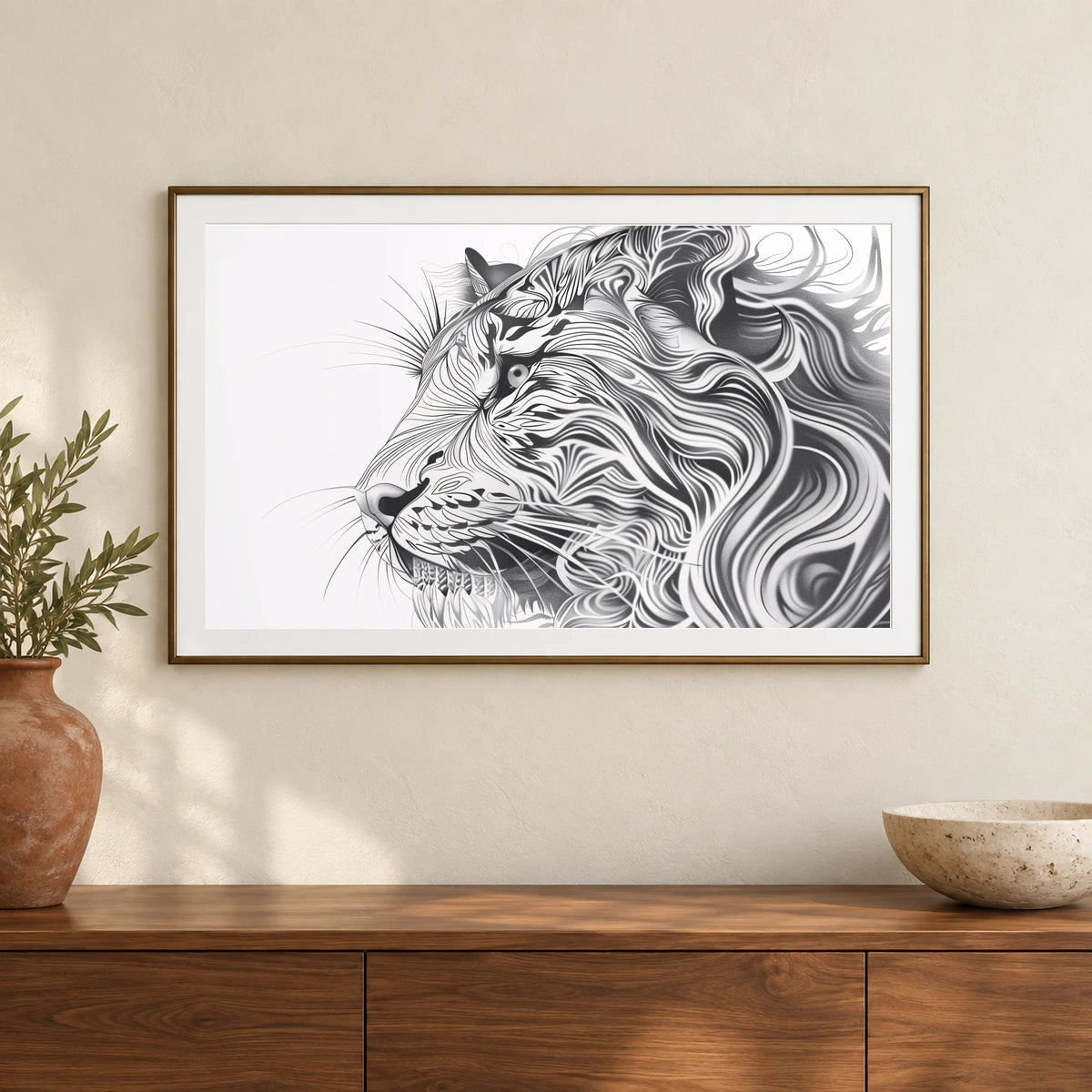 Animal Print CCXCVIII — Animal Prints shown in a styled interior