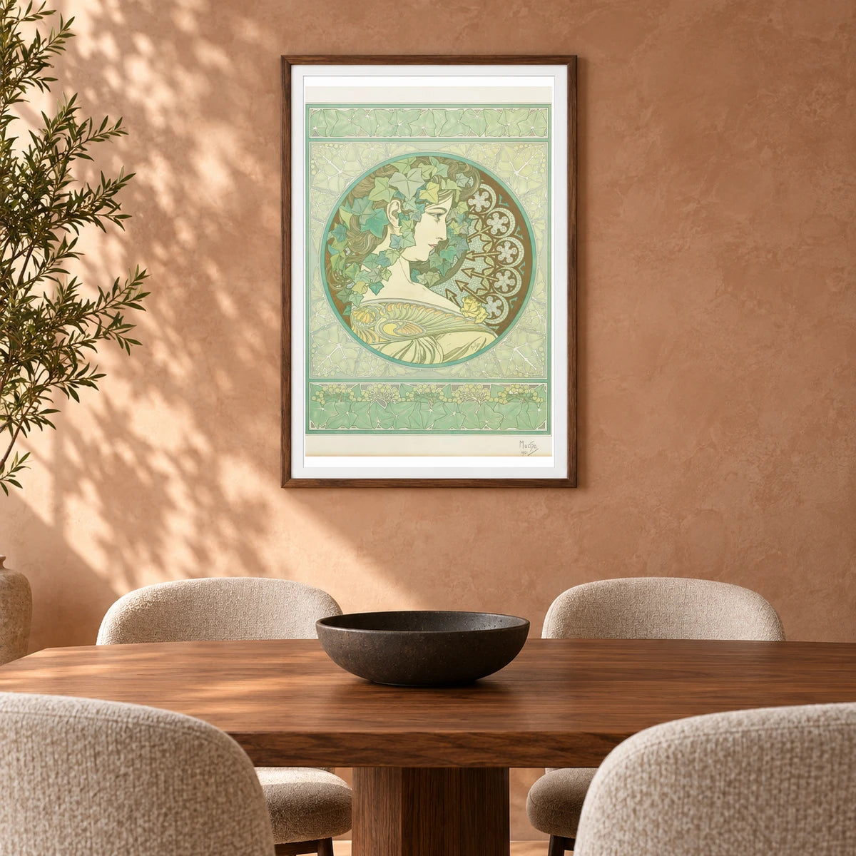 Ivy (1901) — Alphonse Mucha shown in a styled interior
