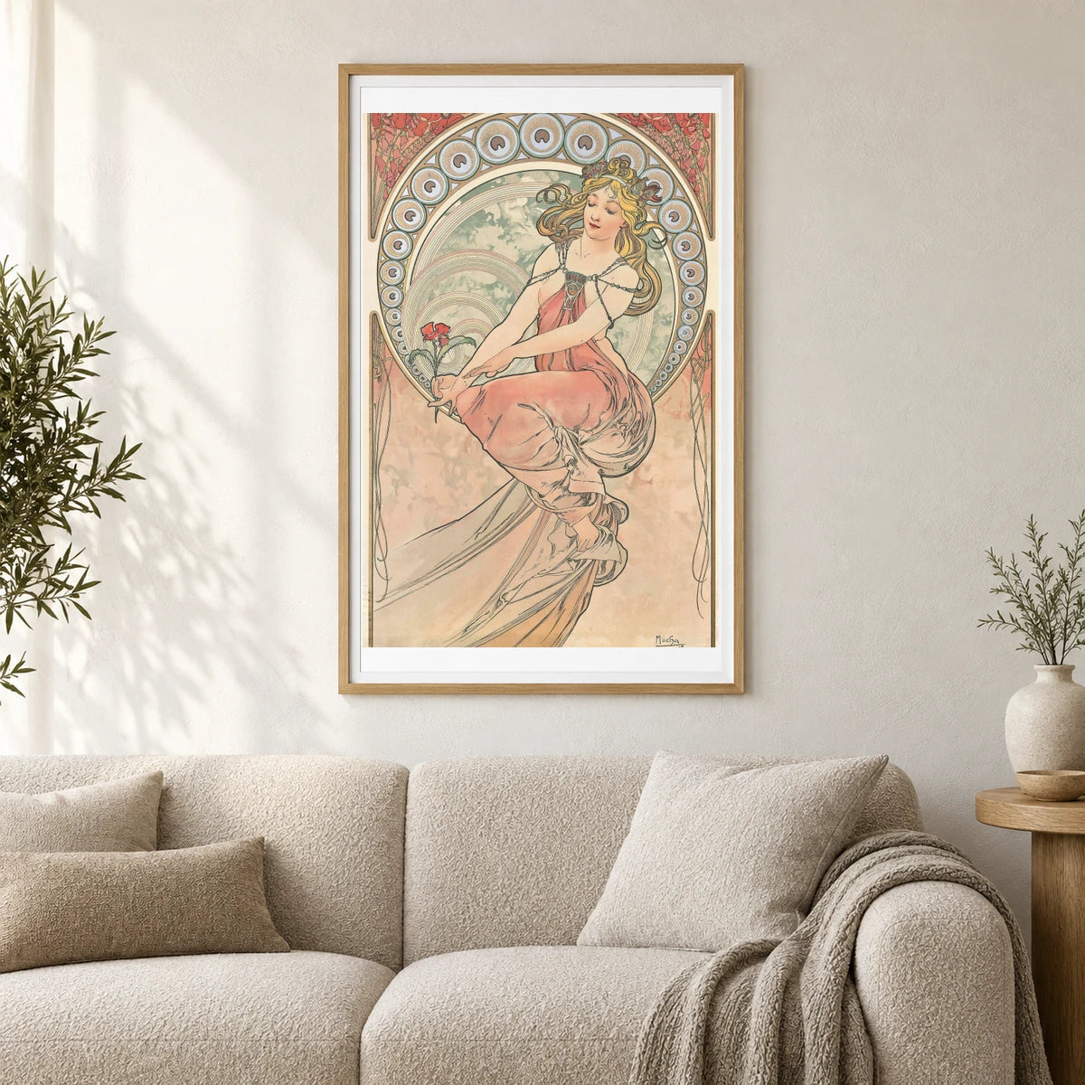 La Peinture — Alphonse Mucha shown in a styled interior