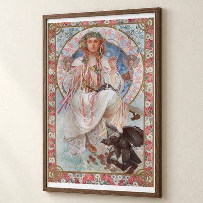 Portrait Of Josephine Crane Bradley As Slavia (1908) — Alphonse Mucha alphonse mucha print by SaamCrafts