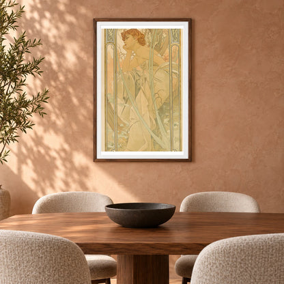 Reverie Du Soir — Alphonse Mucha shown in a styled interior