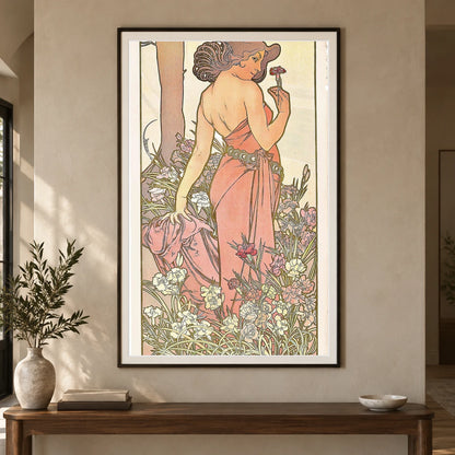The Carnation — Alphonse Mucha shown in a styled interior