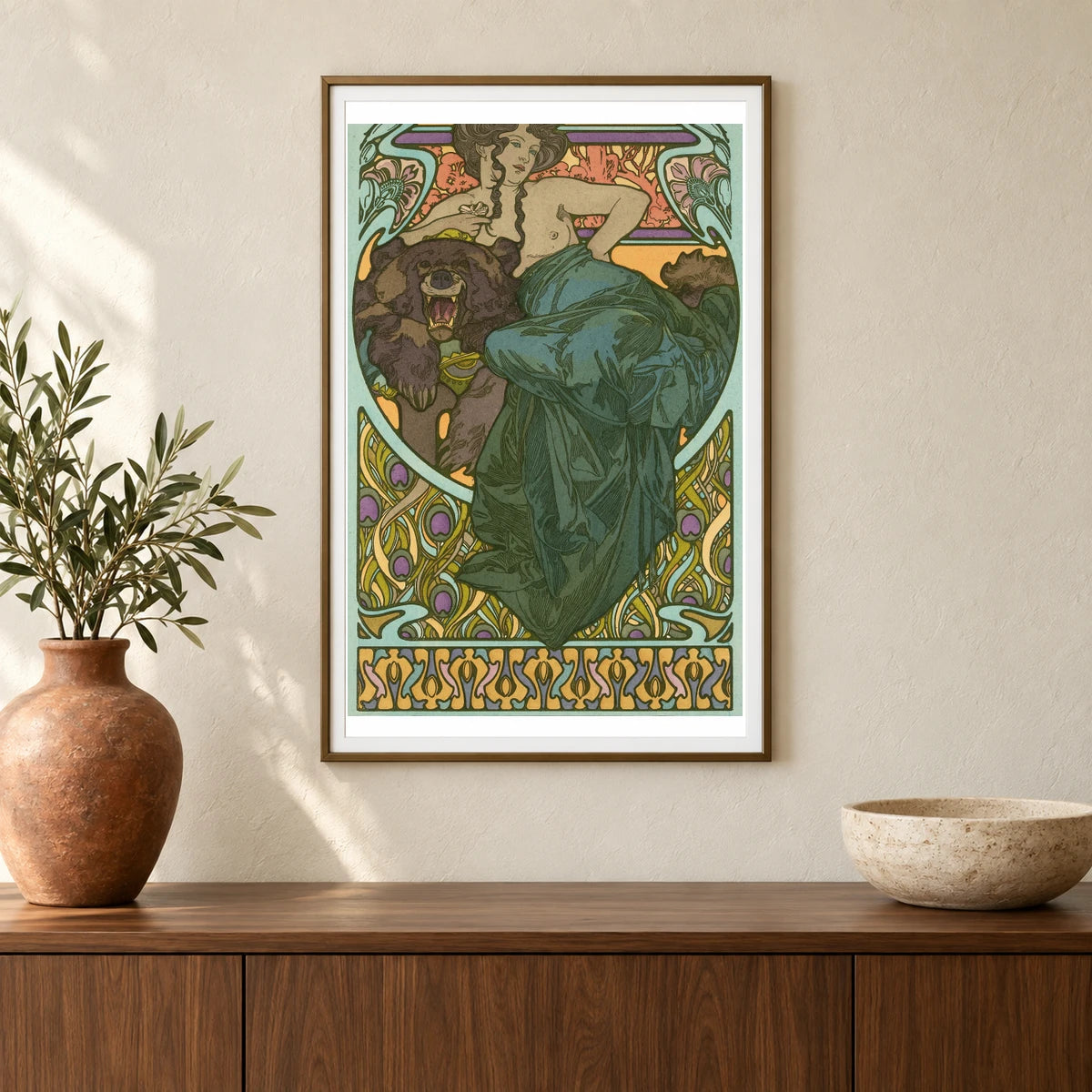 Untitled (1902) — Alphonse Mucha shown in a styled interior