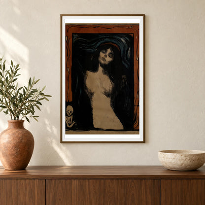 Madonna — Edvard Munch shown in a styled interior