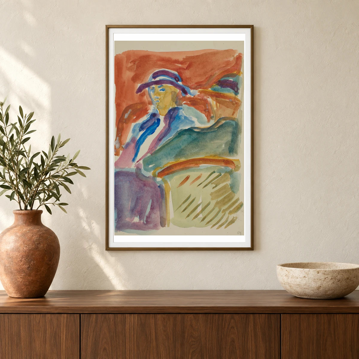 Edvard Munch I — Edvard Munch shown in a styled interior