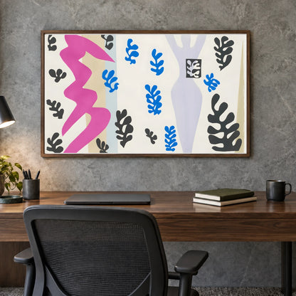 Henri Matisse Le Lanceur De Couteaux (1947) — Henri Matisse shown in a styled interior