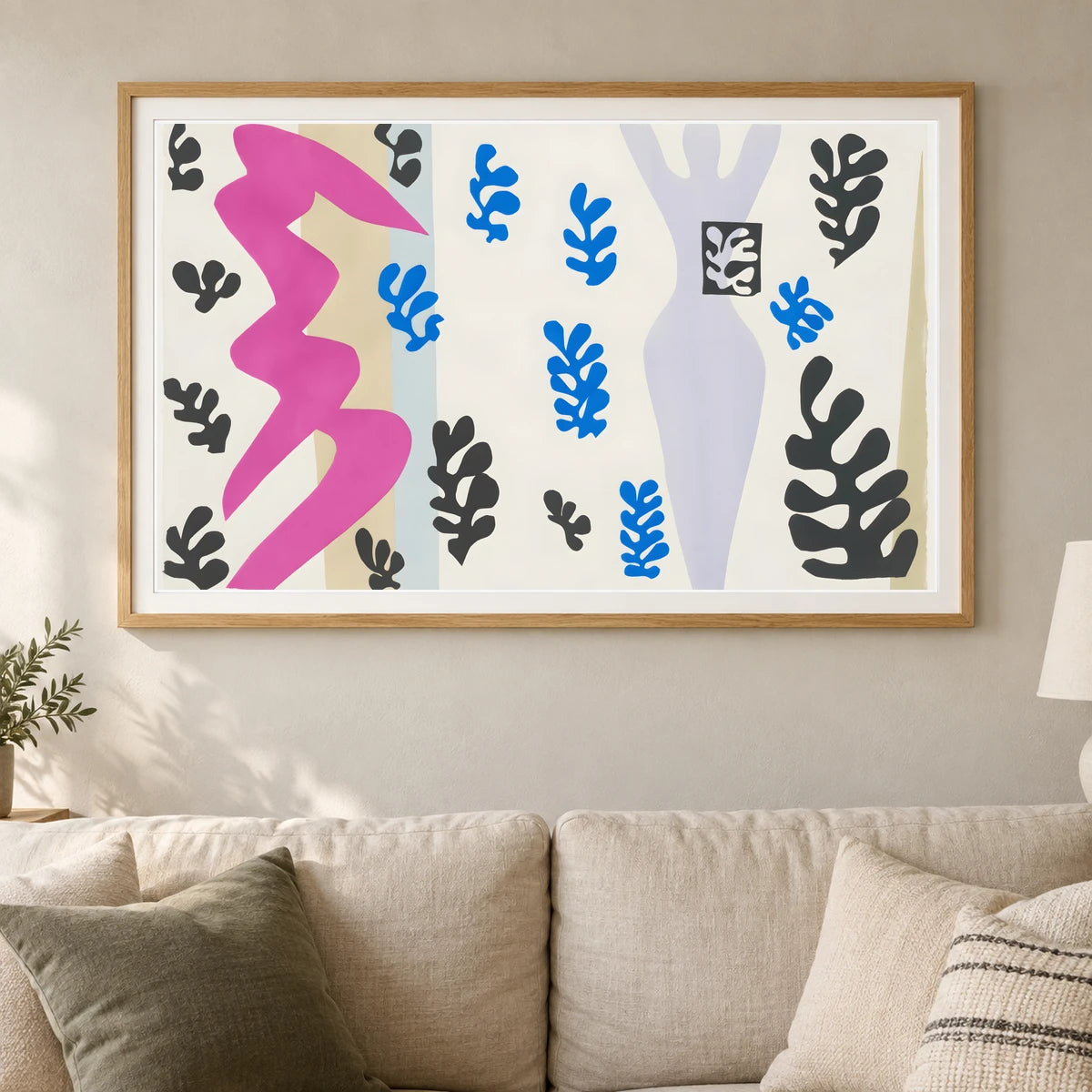 Henri Matisse Le Lanceur De Couteaux (1947) — Henri Matisse shown in a styled interior