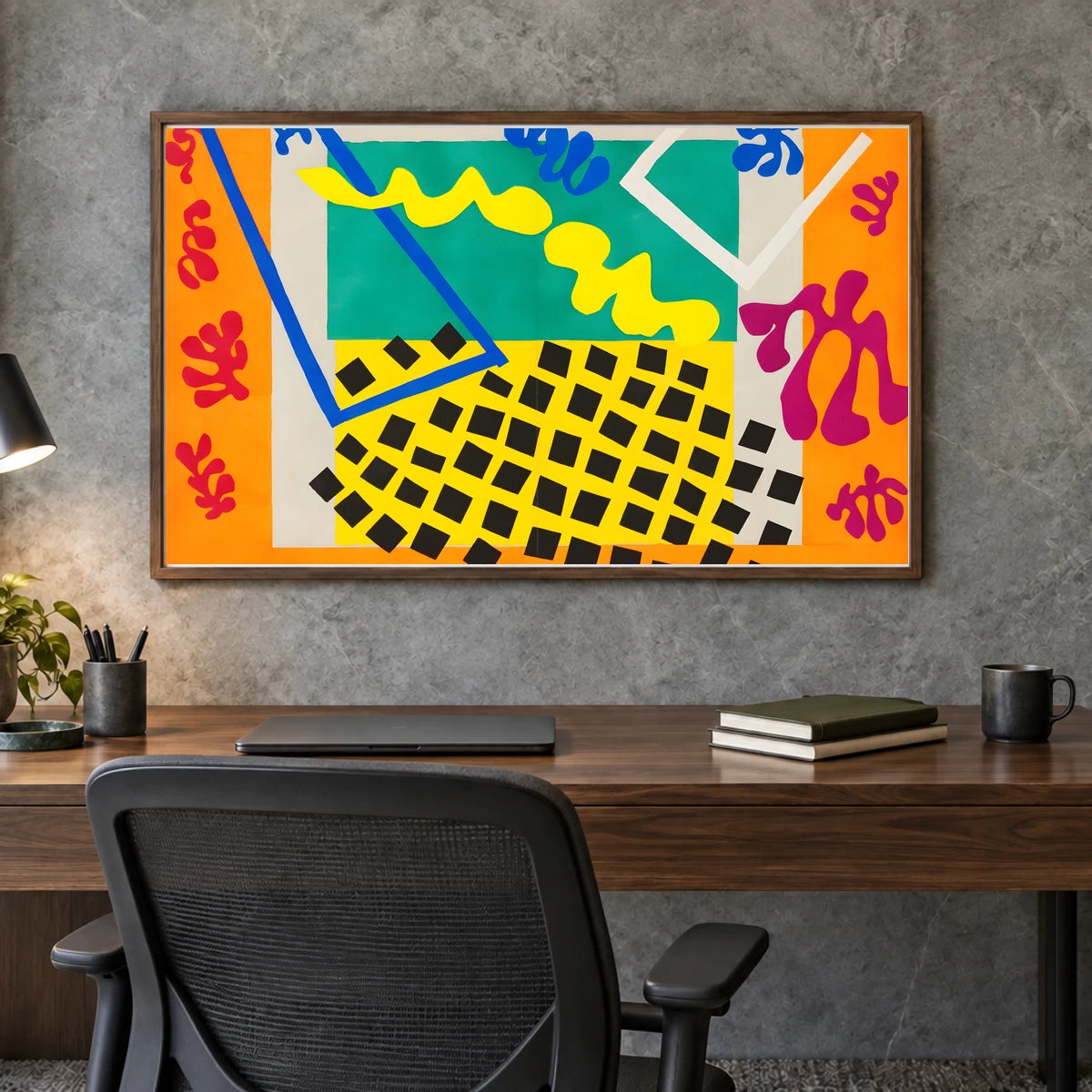 Henri Matisse Les Codomas, From Jazz (1947) — Henri Matisse shown in a styled interior