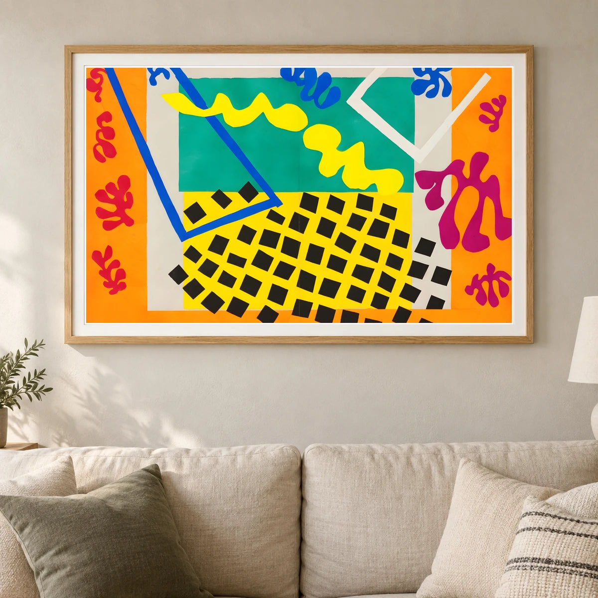 Henri Matisse Les Codomas, From Jazz (1947) — Henri Matisse shown in a styled interior