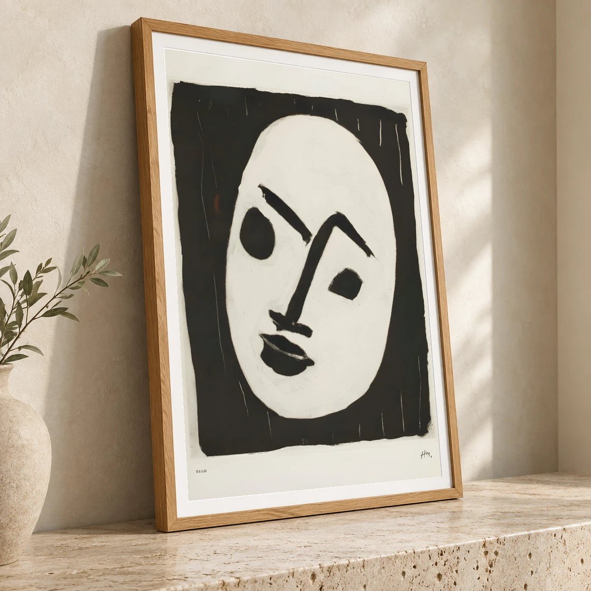 Henri Matisse Masque Blanc Sur Fond Noir (1949 50) — Henri Matisse henri matisse print by SaamCrafts