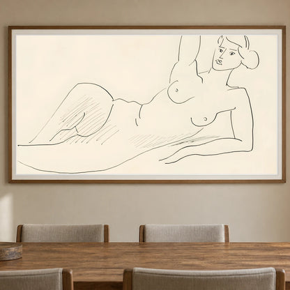 Henri Matisse Nu Accoudé (1930) — Henri Matisse shown in a styled interior