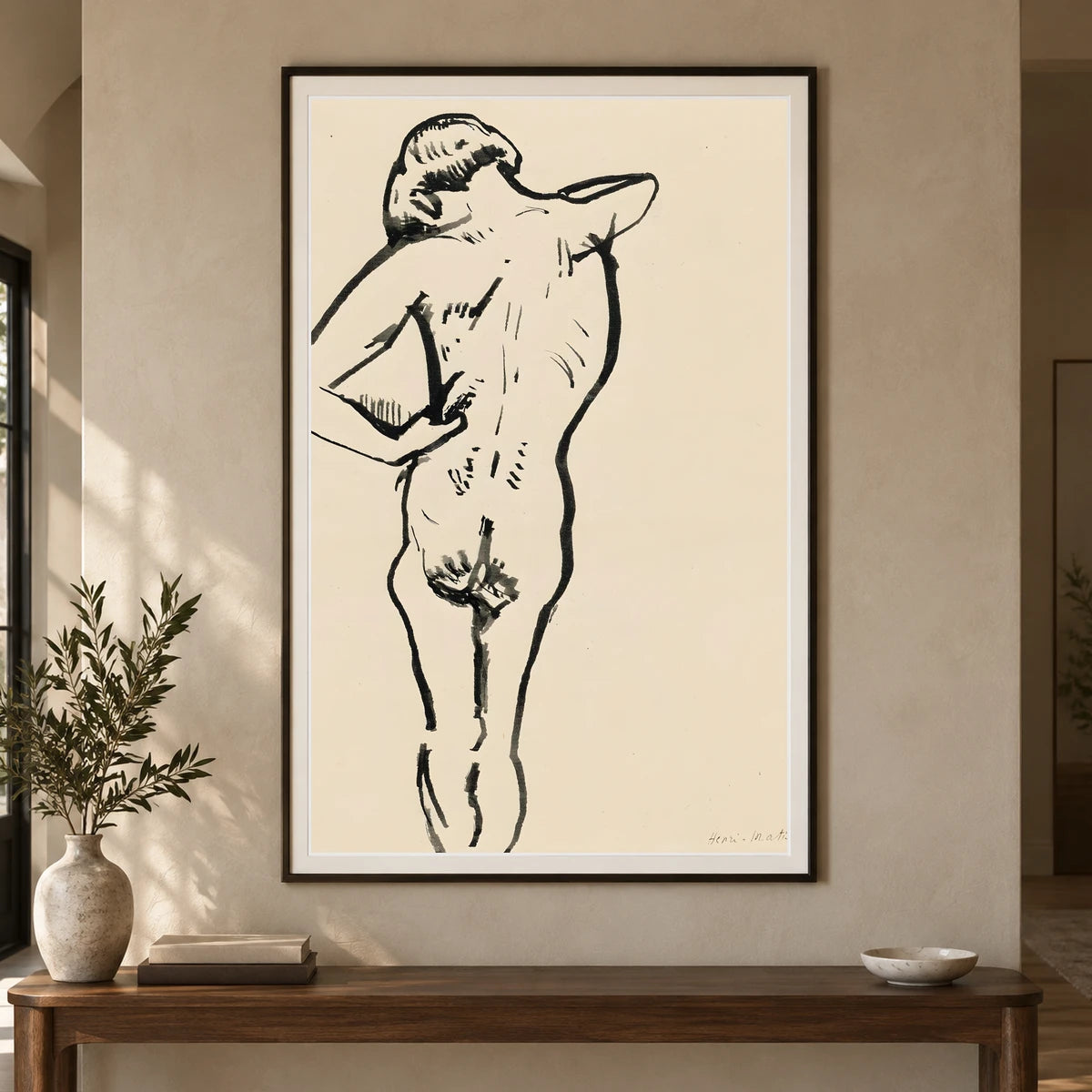 Henri Matisse Nu De Dos (circa 1906 1907) — Henri Matisse shown in a styled interior