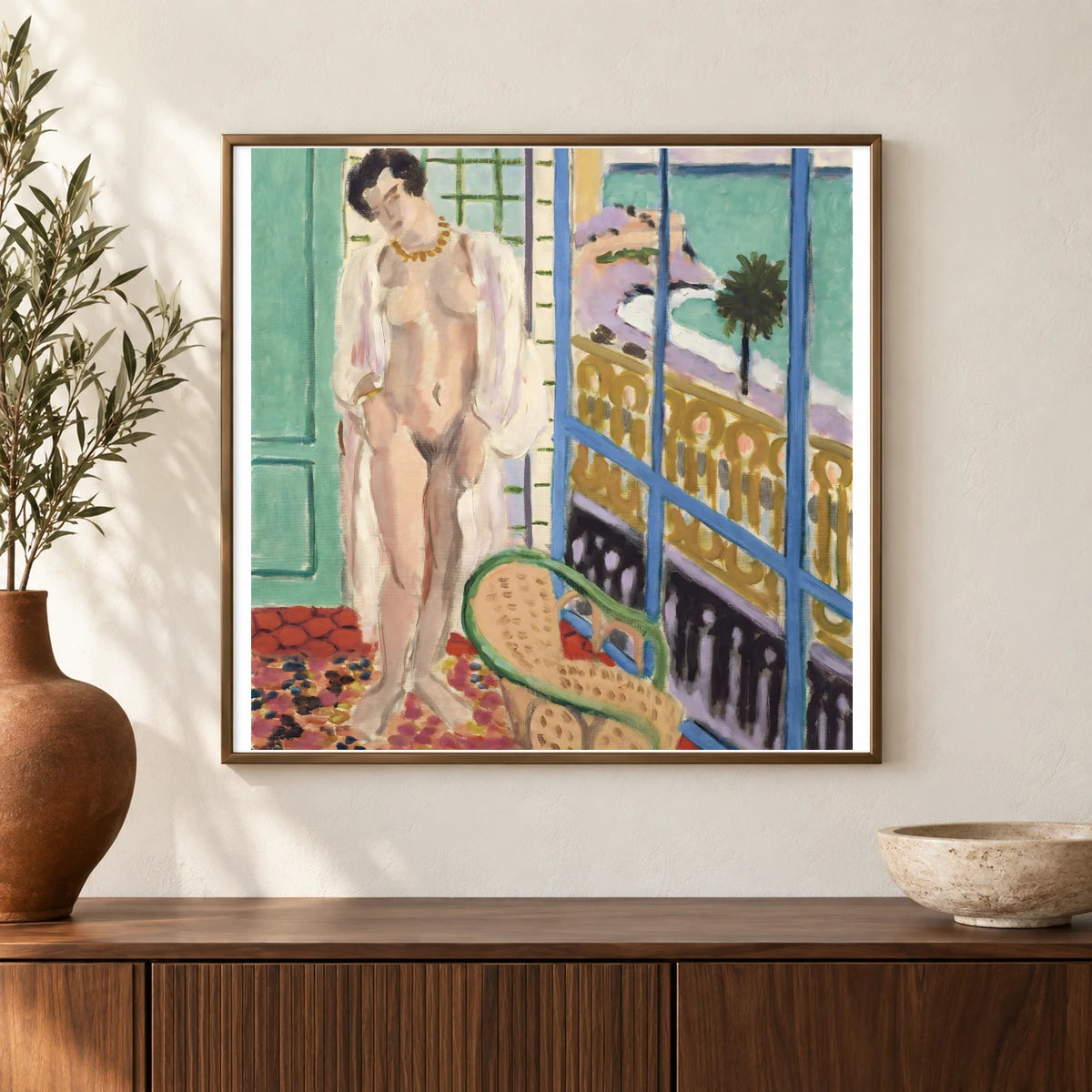 Henri Matisse Nu À La Fenêtre (1929) — Henri Matisse shown in a styled interior