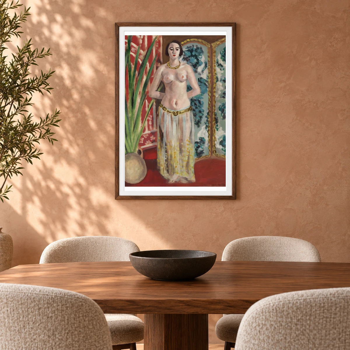Henri Matisse Odalisque, Mains Dans Le Dos (1923) — Henri Matisse shown in a styled interior