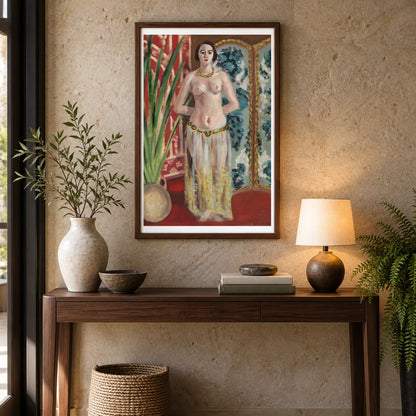Henri Matisse Odalisque, Mains Dans Le Dos (1923) — Henri Matisse shown in a styled interior