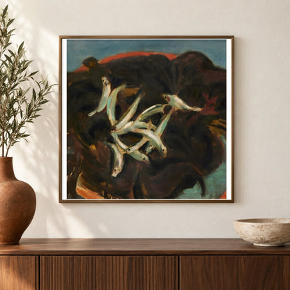 Henri Matisse Éperlans (1920) — Henri Matisse shown in a styled interior