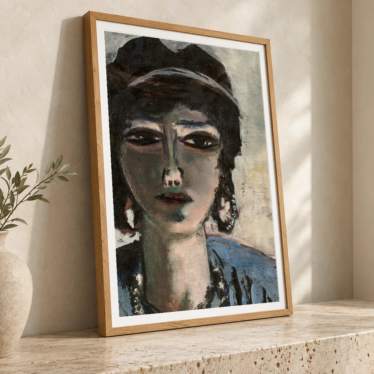 Weiblicher Kopf In Blau Und Grau (die Ägypterin) (1942) — Max Beckmann max beckmann print by SaamCrafts