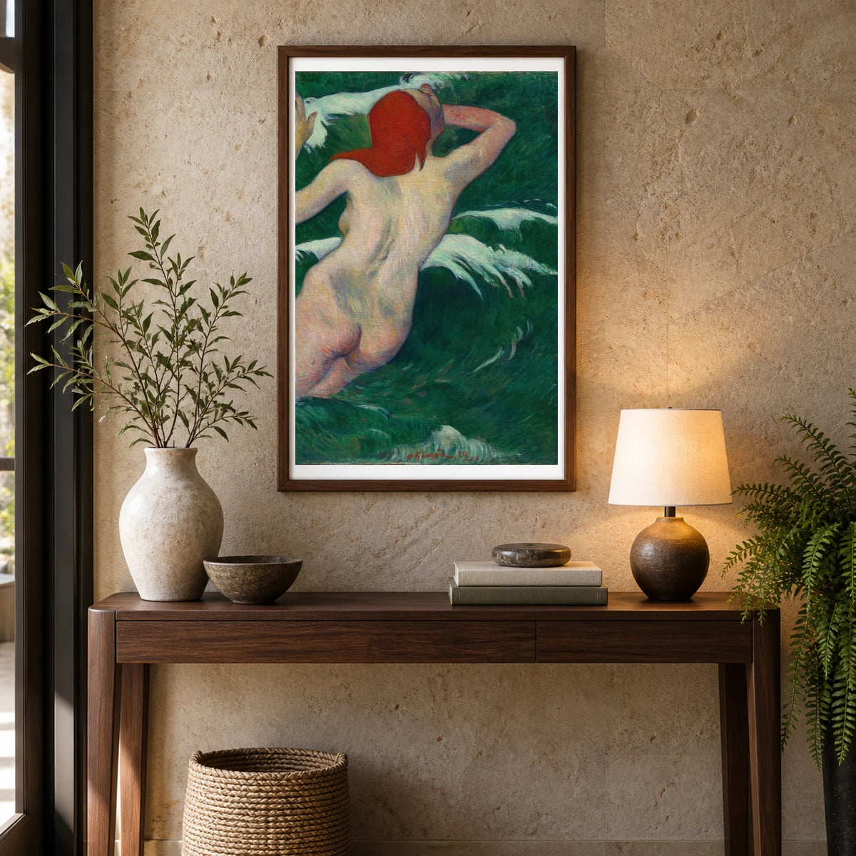 In The Waves (dans Les Vagues) — Paul Gauguin shown in a styled interior