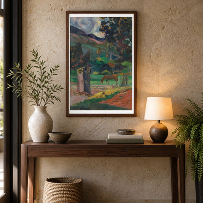Tahitian Landscape — Paul Gauguin shown in a styled interior