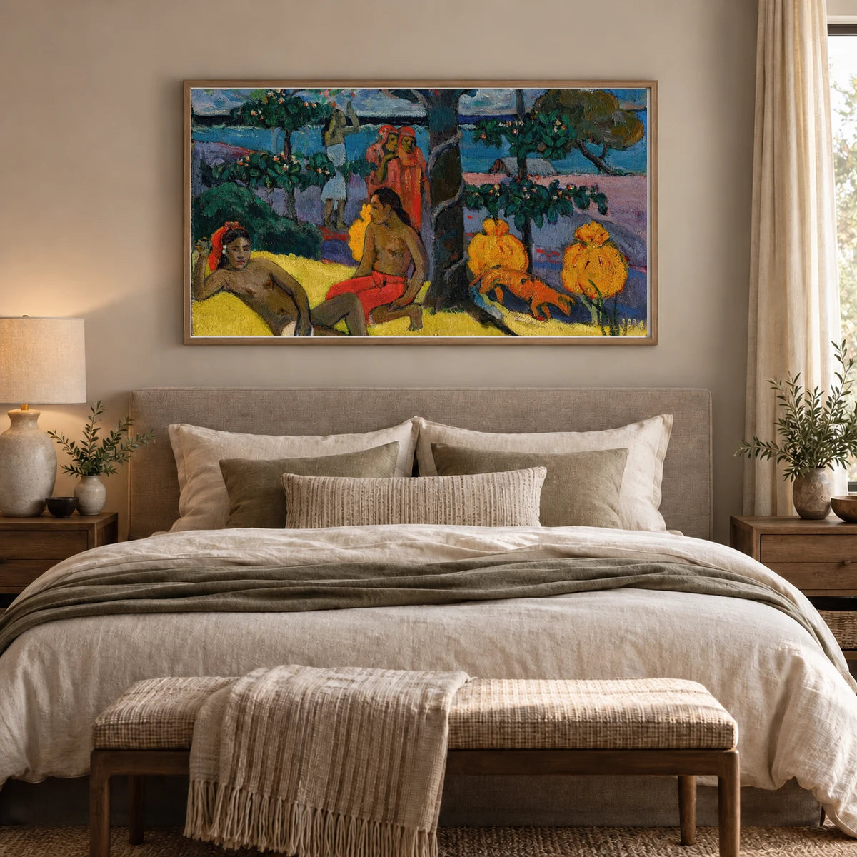 Te Arii Vahine – La Femme Aux Mangos (ii) — Paul Gauguin shown in a styled interior