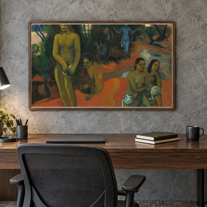 Te Pape Nave Nave (delectable Waters) — Paul Gauguin shown in a styled interior