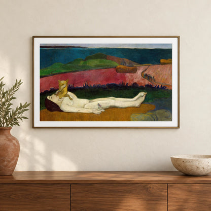 The Loss Of Virginity (1890 1891) — Paul Gauguin shown in a styled interior