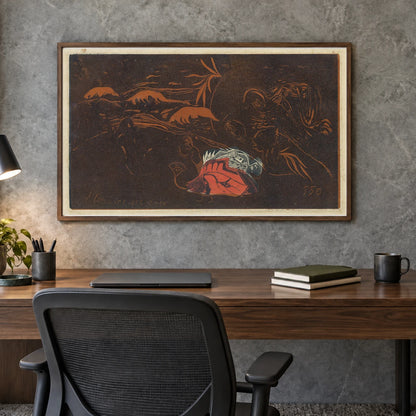 The Universe Is Created (l’univers Est Cree) (c. 1894) — Paul Gauguin shown in a styled interior