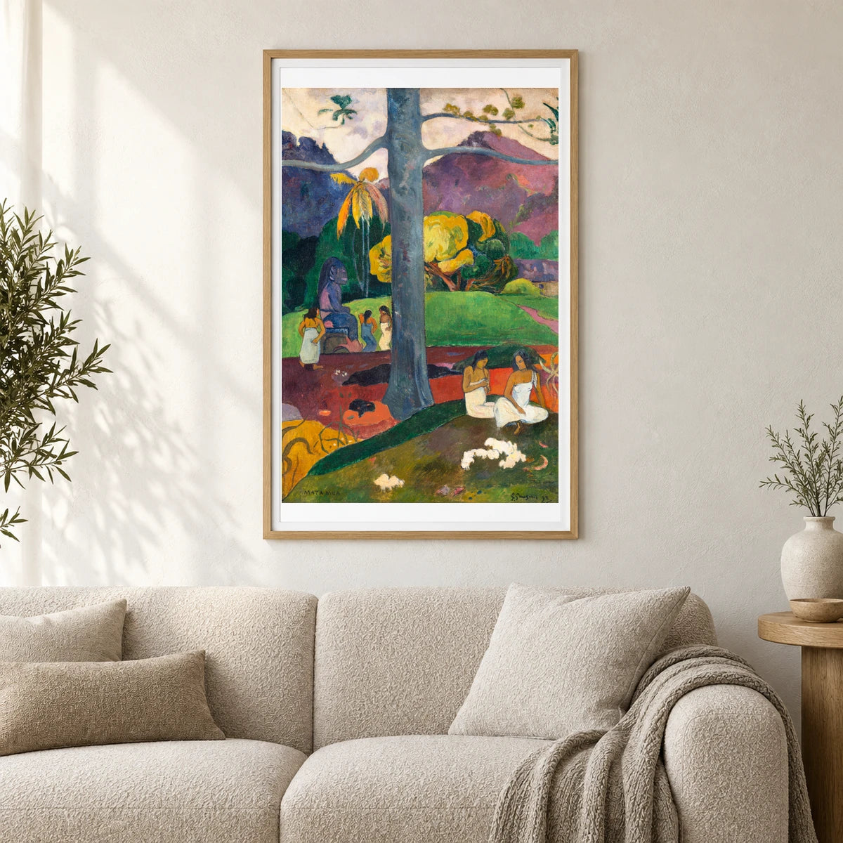 Paul Gauguin S Mata Mua (once Upon A Time) — Neo-Impressionism shown in a styled interior