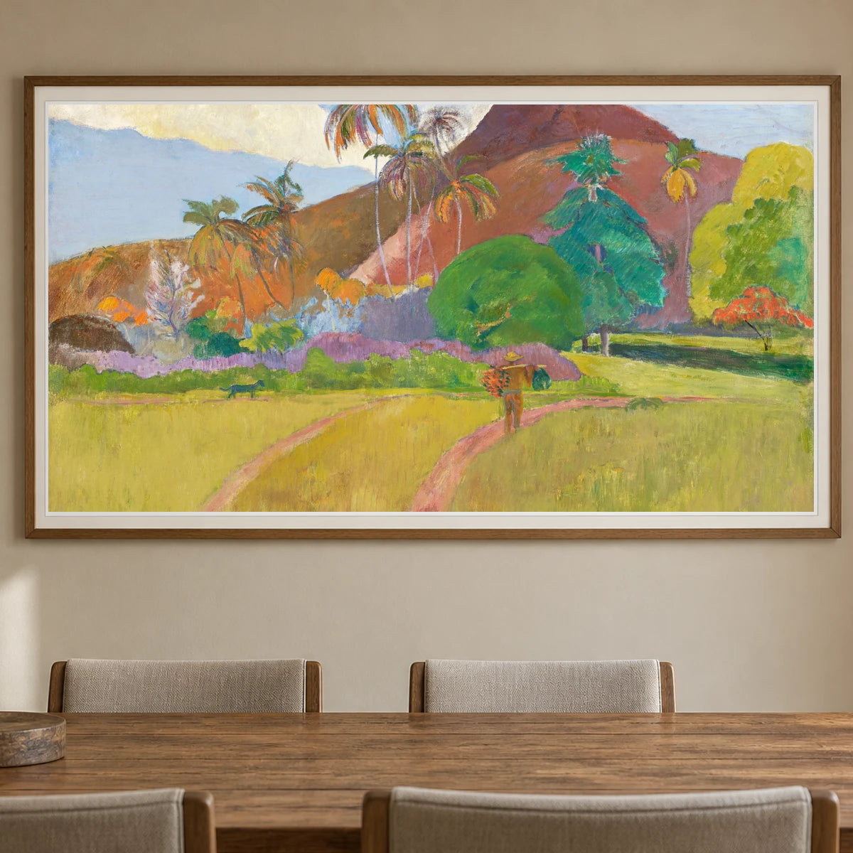 Paul Gauguin S Tahitian Landscape — Neo-Impressionism shown in a styled interior