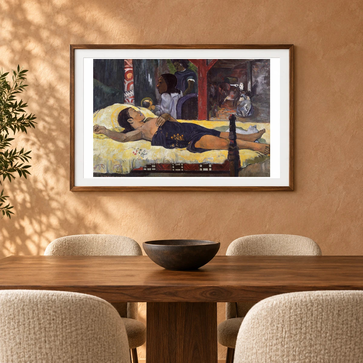 Paul Gauguin S The Birth Of Christ (te Tamari No Atua) — Neo-Impressionism shown in a styled interior
